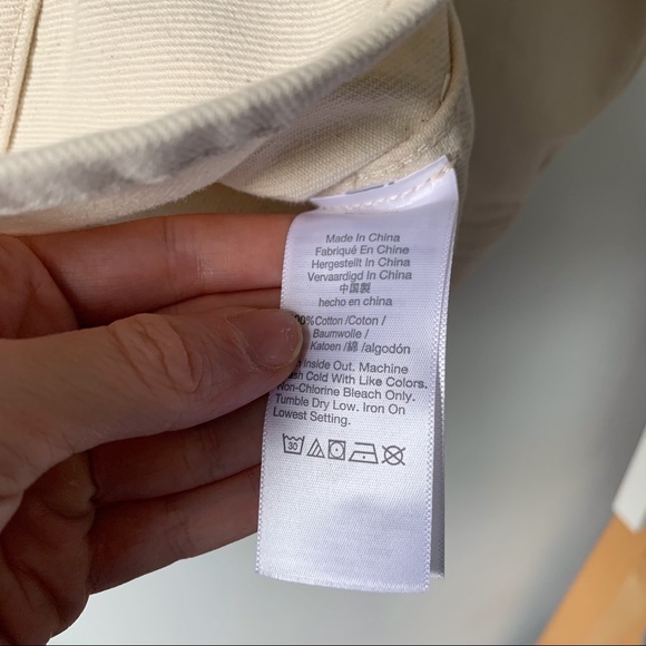 Madewell Ashford Chore Jacket Ecru Size XS Oversized Patch Pocket Shacket - Picture 9 of 12